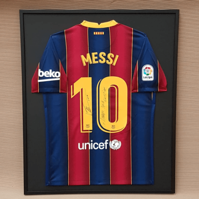 Enmarcado de camisetas de futbol